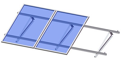 Montagesysteem voor zonnepanelen op plat dak