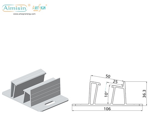 ART SIGN solar flat roof mount structure