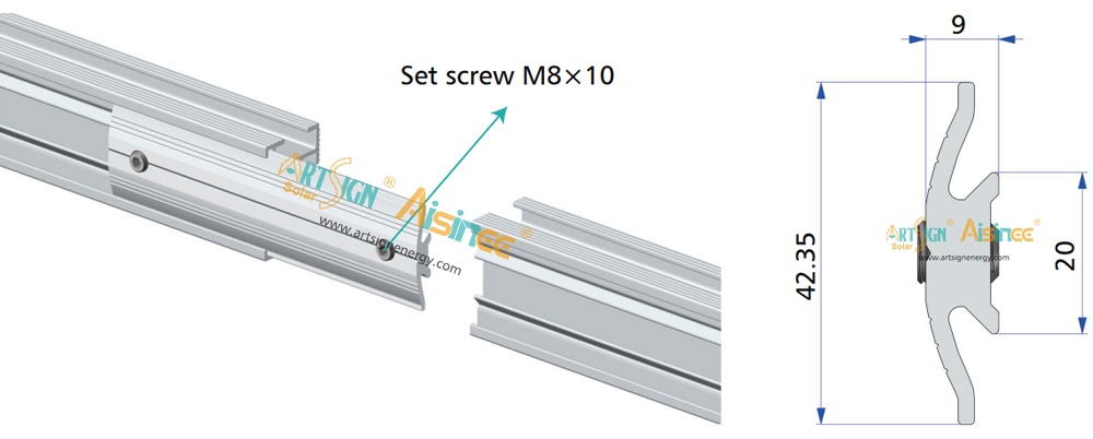 ART SIGN Solar rail splice