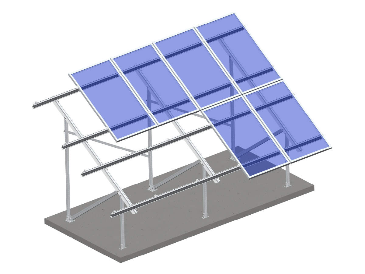De aluminium zonne grond mount - Single slot U beam 