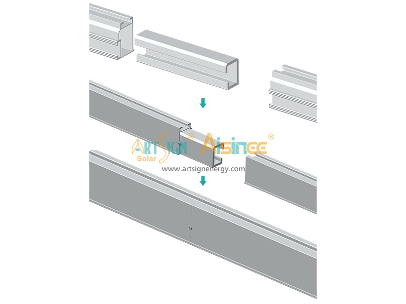 C-rail 01# verbindingsset voor montage op zonnerails
