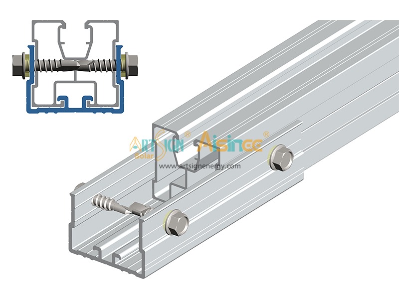 Solar montage G rail verbinding 05#