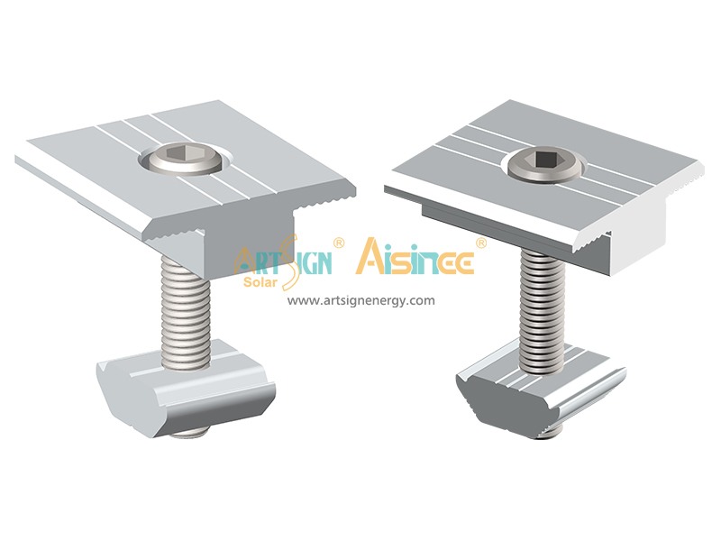 Rechtstreeks van de fabriek: duurzame aluminium middenklem voor PV-beugelmontagesysteem | Art Sign