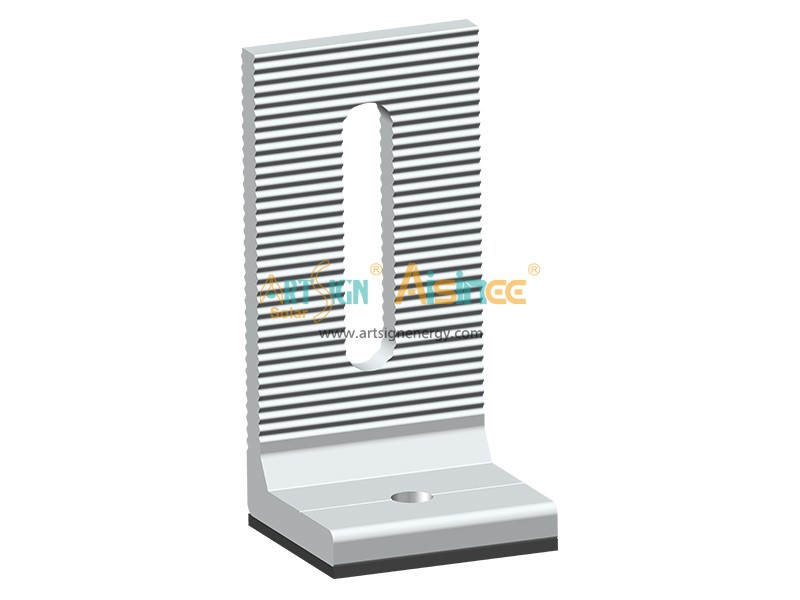 Geanodiseerde aluminium universele L-voet zonnepaneelbeugel voor metalen daken | Kunstbord