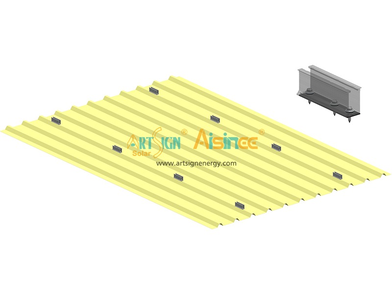 Op maat gemaakte geanodiseerde mini-rail voor zonnepanelen op metalen daken | ART SIGN
