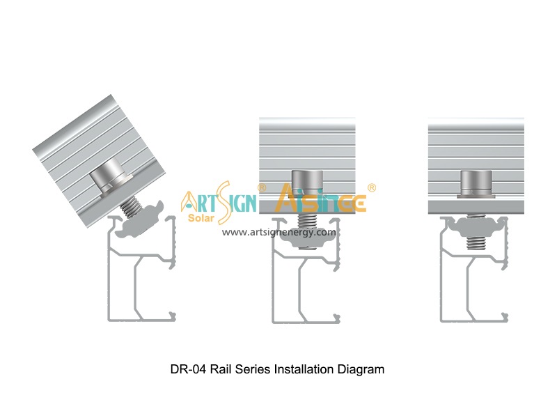 Aluminium zonnepanelen dakmontagerails D-rail 04#