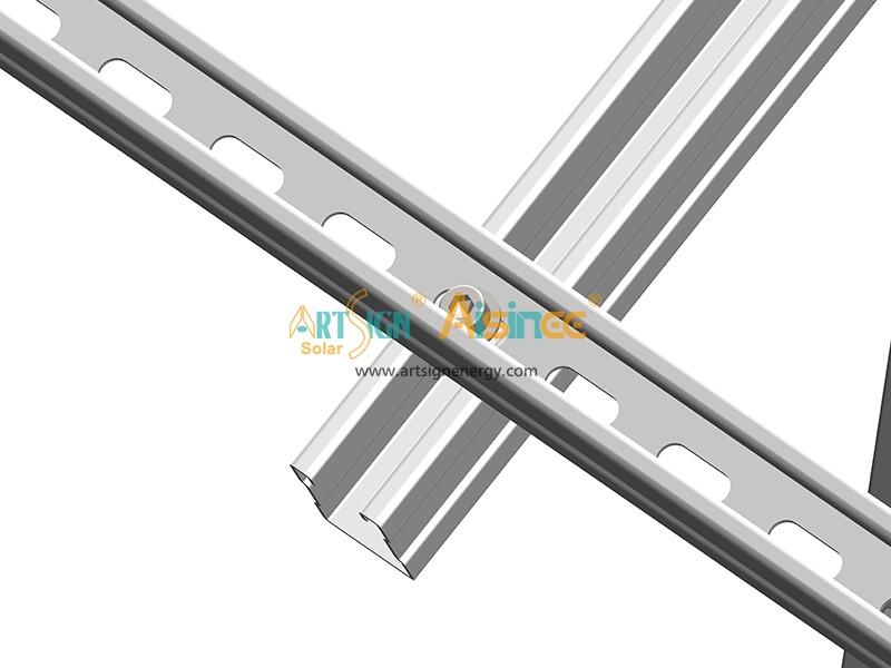 grondmontage T-module-serie thermisch verzinkt staal - C41×52-profiel