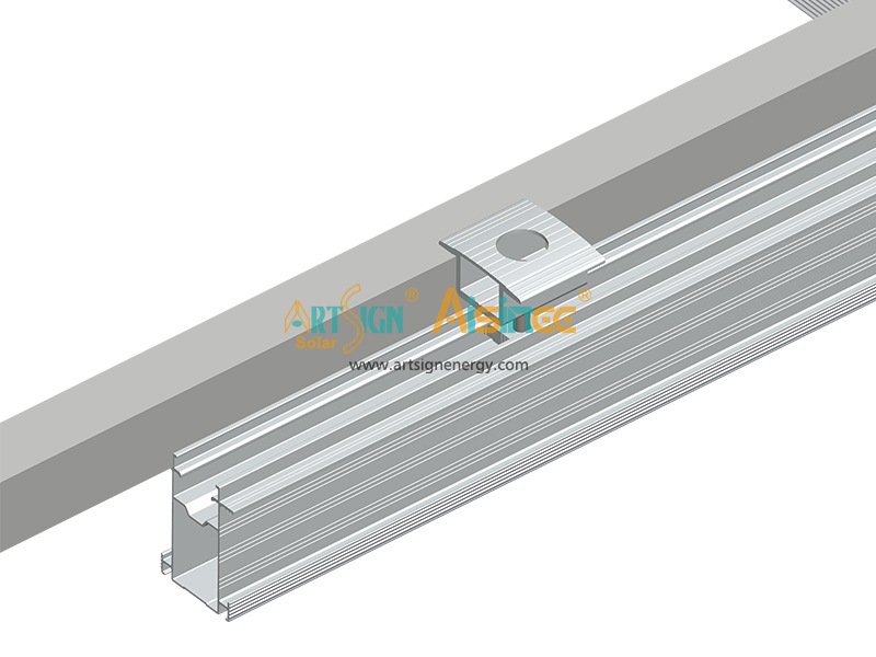 Zonnepanelen montageprofiel railing TR65 rails1#