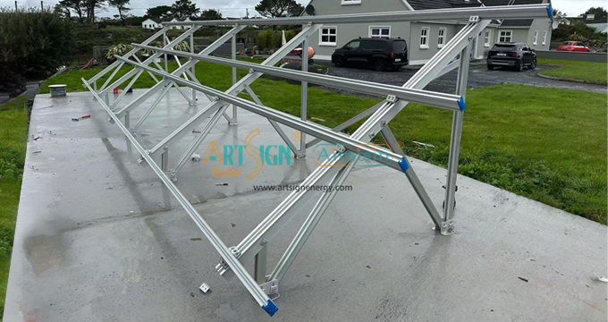 Project voor een aluminium grondmontagesysteem in Ierland