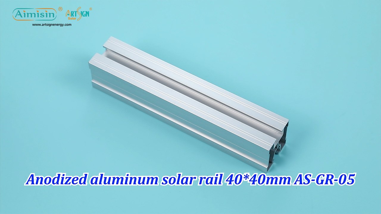 Geëxtrudeerd aluminium zonnerailprofiel 40x40mm AS-GR-05