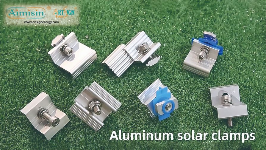 Hete verkoop zonne-dakmontage aluminium midden-eindklem op zonne-energie
