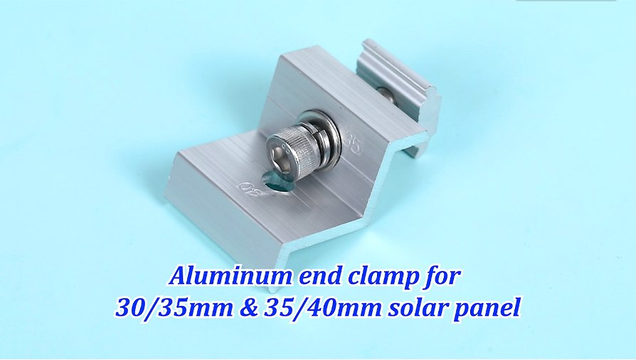 Aluminium eindklem voor 30/35 & 35/40mm dikte zonnepaneel