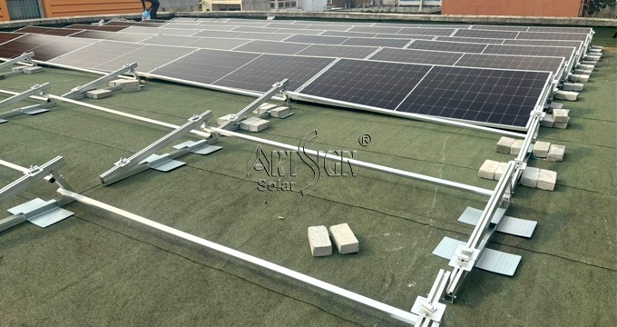 30 kW geballast PV-systeem voor plat dak in Ivoorkust |Art Sign