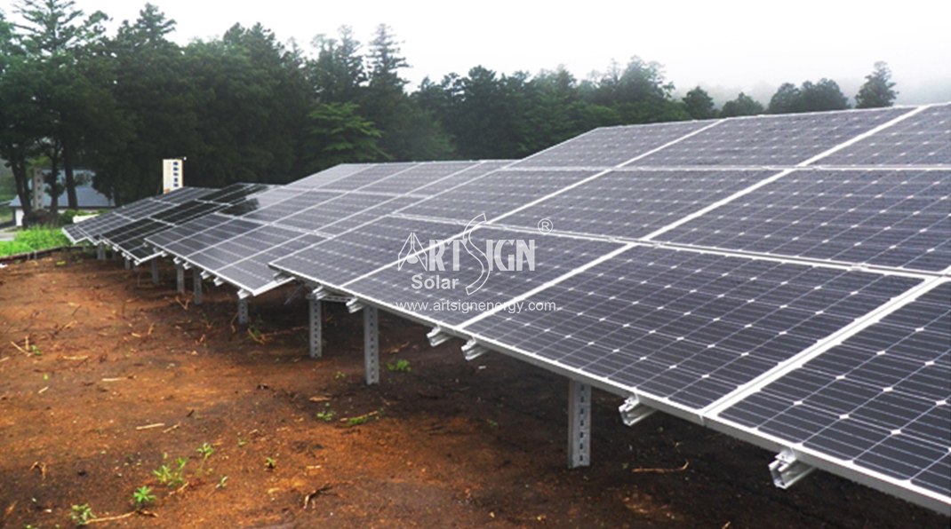 Steel Solar Mounting Support of Jinwan Krachtcentrale in Japan