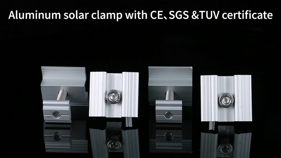 Aluminium pv-paneelmontage middenklemmen voor zonne-energie